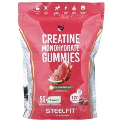 Creatine Monohydrate Gummies Juicy Watermelon 120 gummies SteelFit