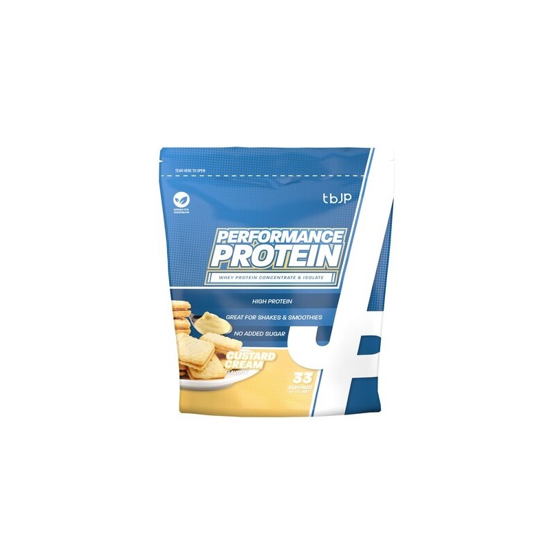 Performance Protein Smak Custard Cream 1000g Trained by JP