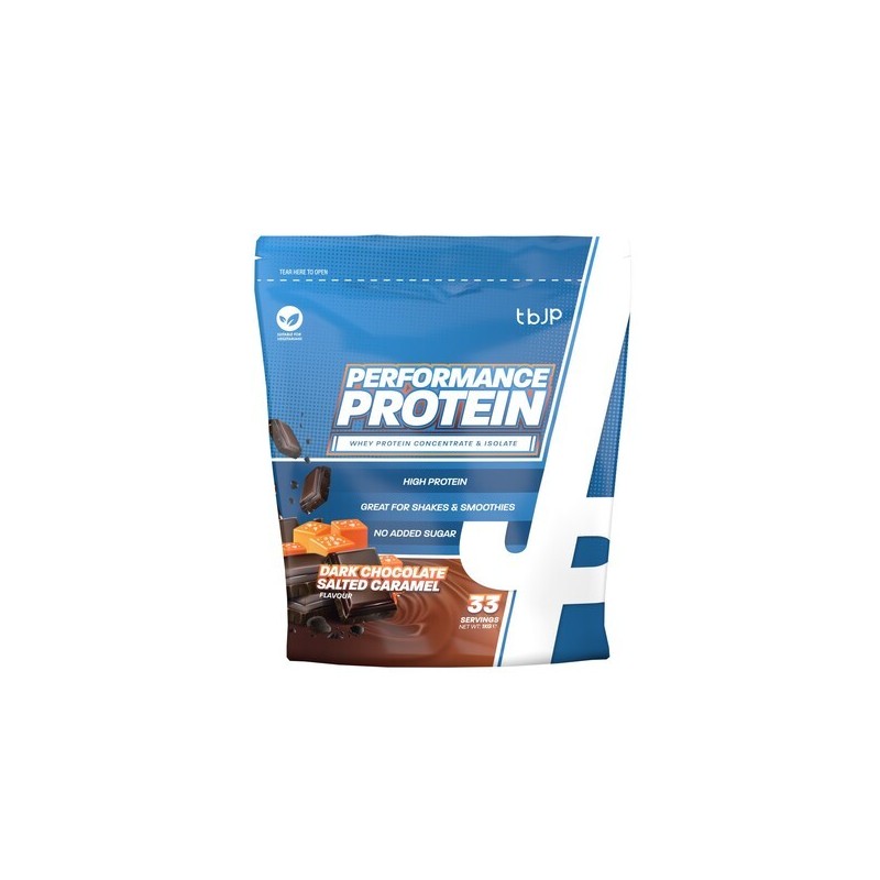 Performance Protein Smak Gorzka Czekolada i Słony Karmel 1000g Trained by JP