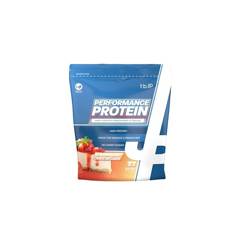 Performance Protein Strawberry Cheesecake 1000g Trained by JP