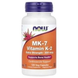 MK-7 Witamina K-2 300mcg Extra Strength 120 kapsułek NOW Foods