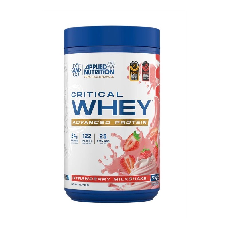 Critical Whey Smak Koktajl Mleczny Truskawkowy 825g Applied Nutrition