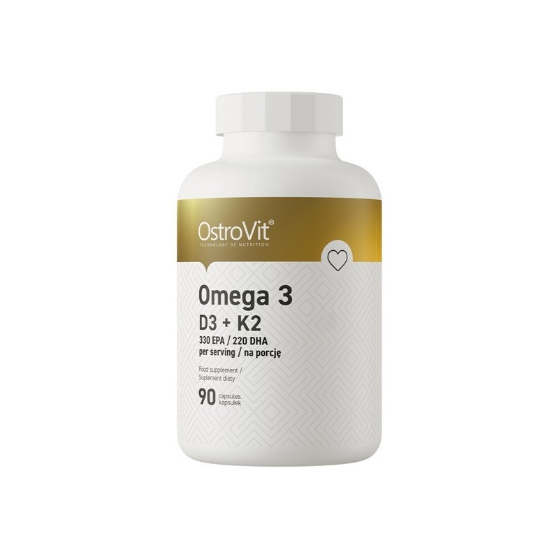 Omega 3 D3 + K2 90 kapsułek OstroVit