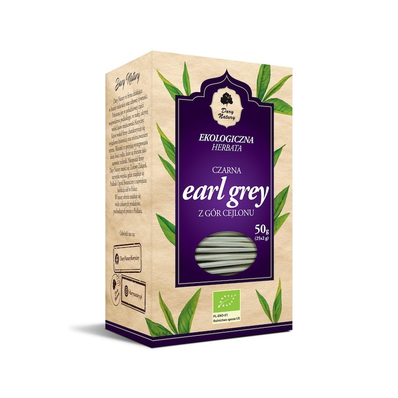 Herbata Czarna Earl Grey BIO (25 x 2g) 50g Dary Natury