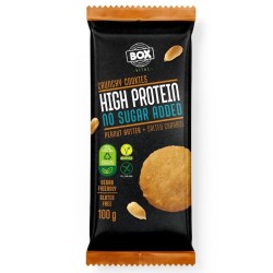 Gluten-Free High Protein Crunchy Cookies Peanut Butter & Salted Caramel No Sugar 100g BOX VITAL
