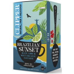 Herbatka Yerba Mate z Miętą i Limonką Brazilian Sunset BIO (20 x 2g) 40g Clipper