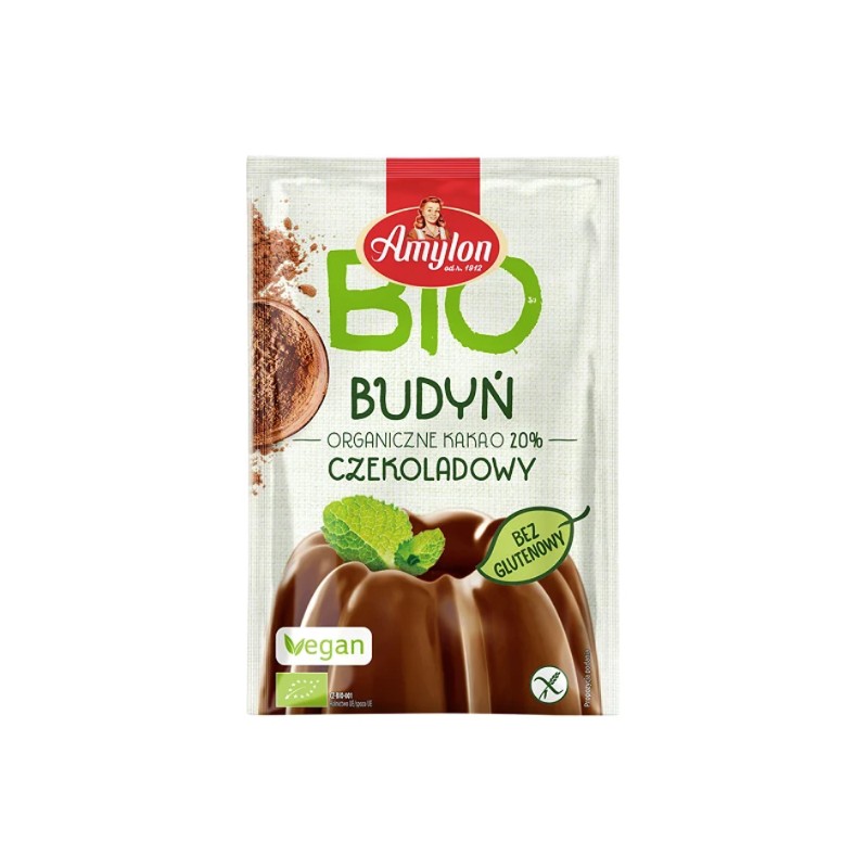 budyń czekoladowy bezglutenowy bio 40g amylon