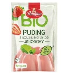 Budyń truskawkowy bezglutenowy BIO 40g  Amylon