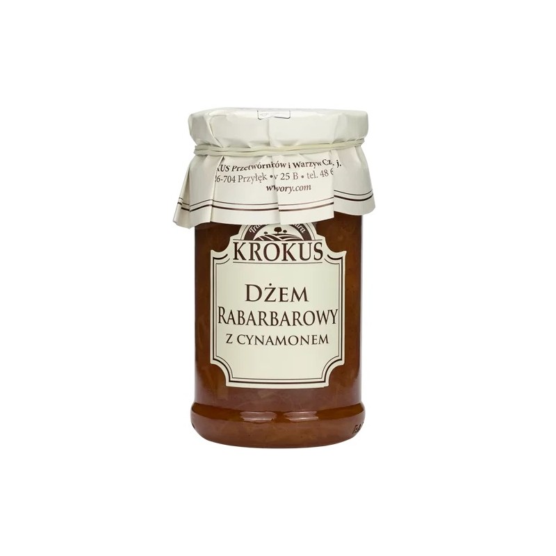 Rhubarb with Cinnamon Jam, Less Sugar 235g Krokus|4ecoshop