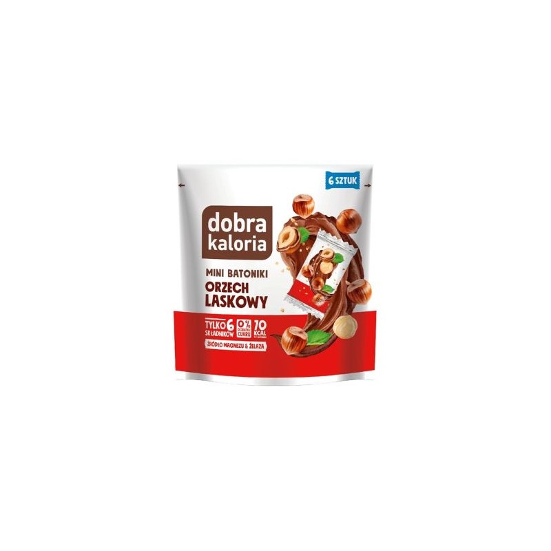 Mini Bars Hazelnut No Sugar (6 x 18g) 108g Dobra Kaloria