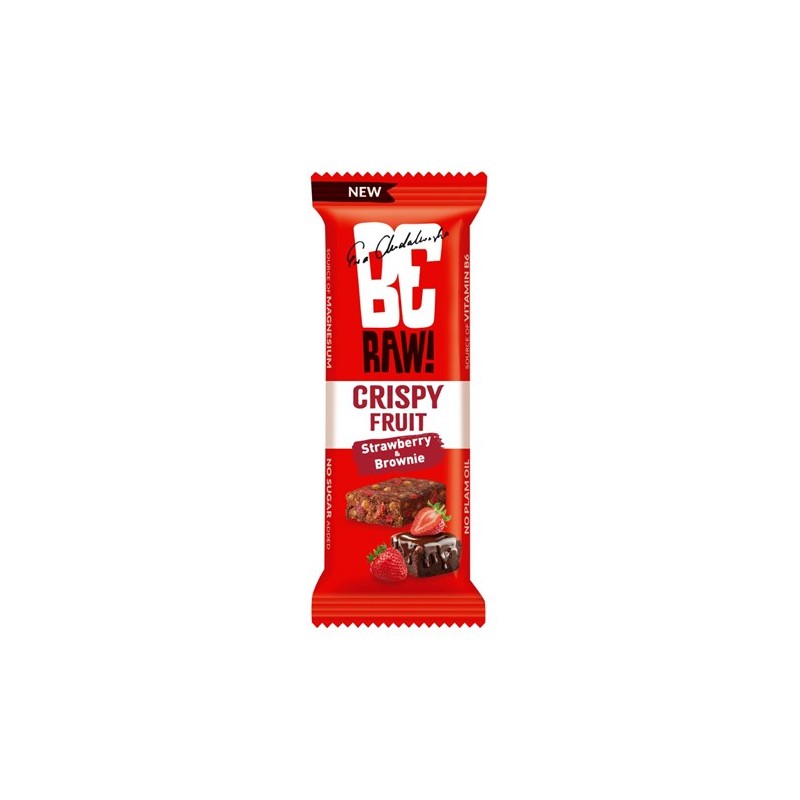 Bar Crispy Fruit - Strawberry & Brownie 40g Be Raw