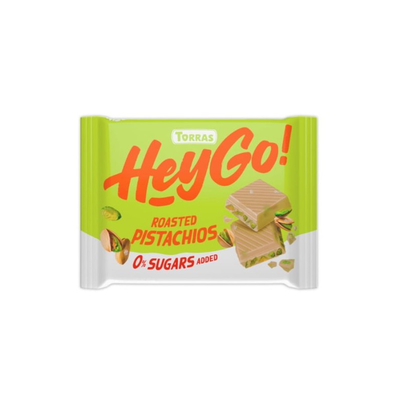 Czekolada Biała z Prażonymi Pistacjami Bez Cukru 60g Torras