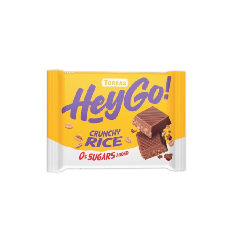 Milky Chocolate with Puffed Rice Hey Go! No Sugar 60g Torras