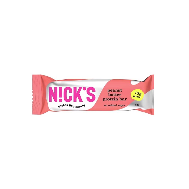 Peanut Butter Protein Bar No Sugar 50g NICK’S, great snack