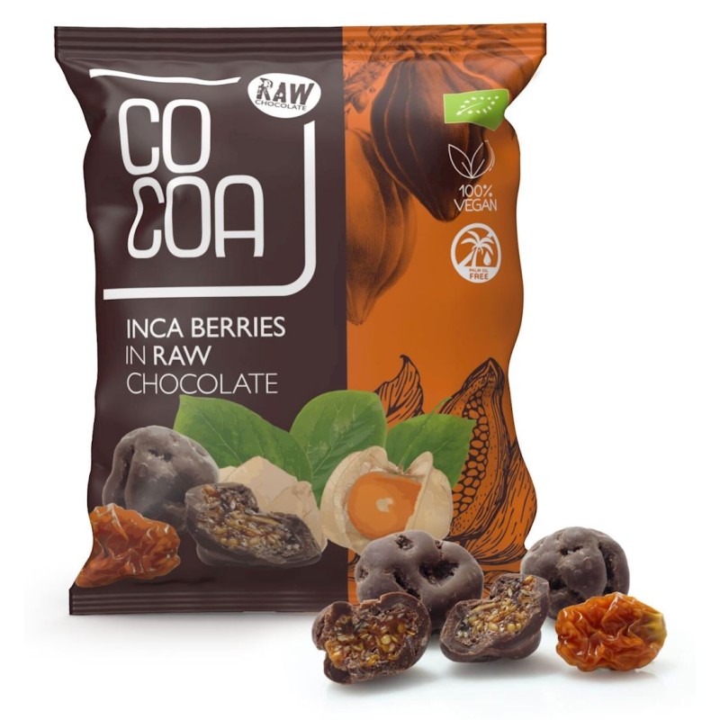 Organic Inca Berries in Raw Chocolate 70g Cocoa