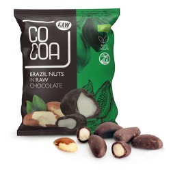 Organic Brazil Nuts in Raw Chocolate 70g Cocoa