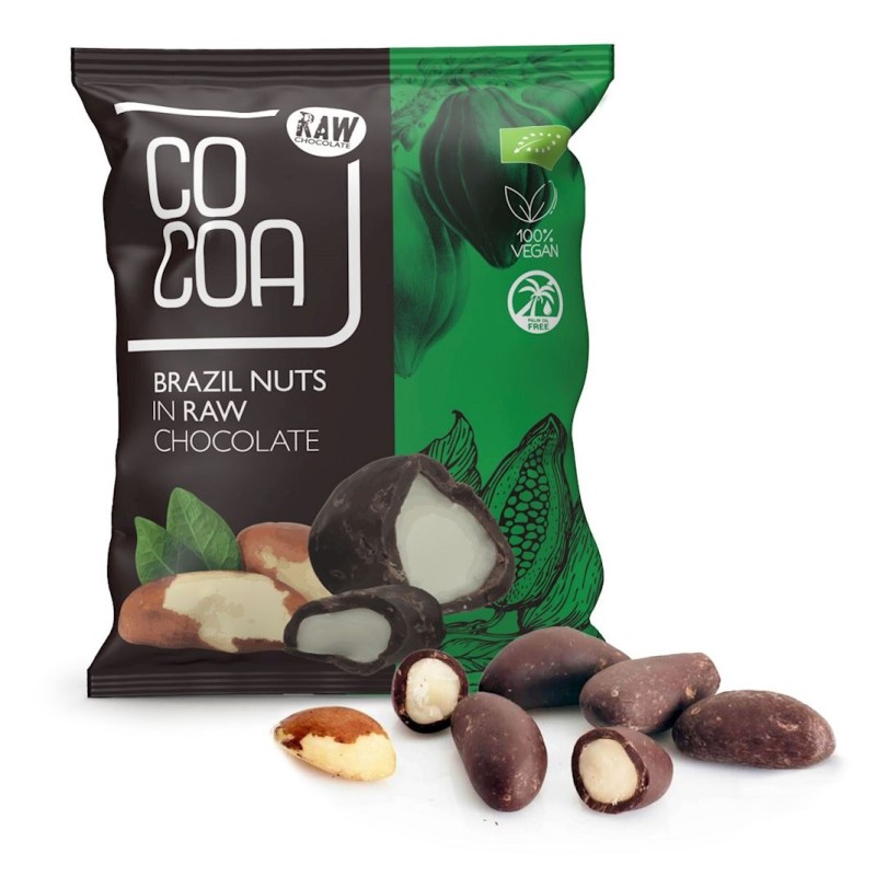 Orzechy Brazylijskie w Czekoladzie Surowej BIO 70g Cocoa
