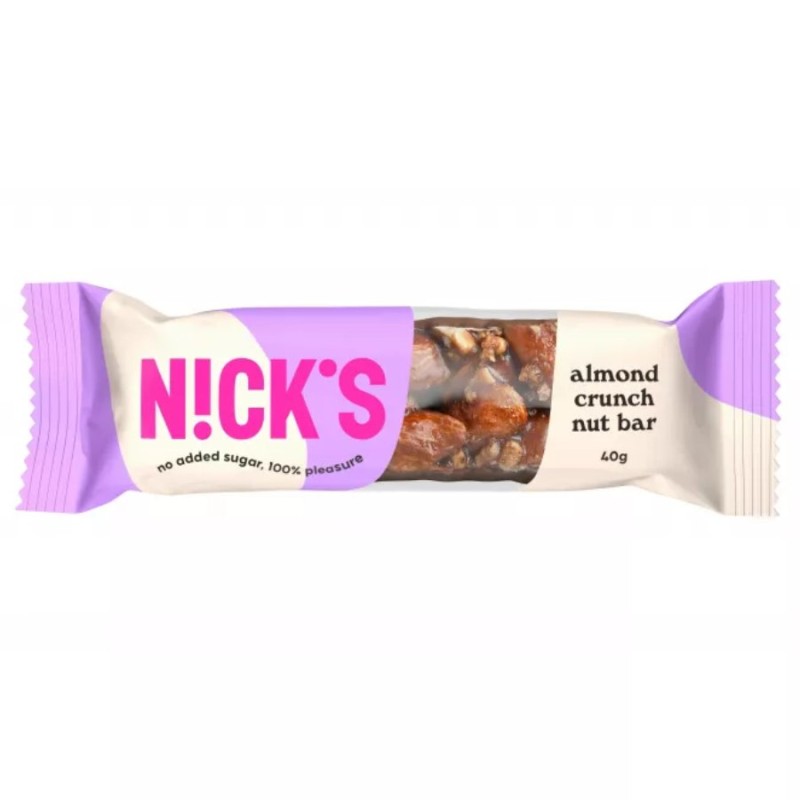 Baton z całymi migdałami 40g Nick's