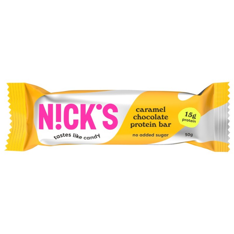 Baton Proteinowy Słony Karmel w Mlecznej Czekoladzie 50g NICK'S