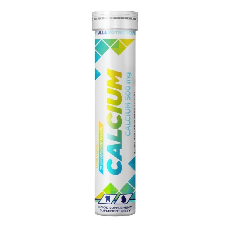 Wapń 500mg Smak Cytryna 20 tabletek musujących Allnutrition