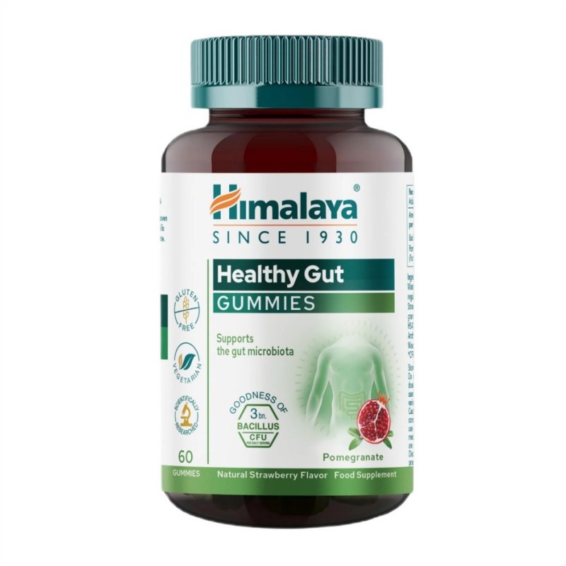 Healthy Gut Gummies, Natural Strawberry - 60 gummies Himalaya