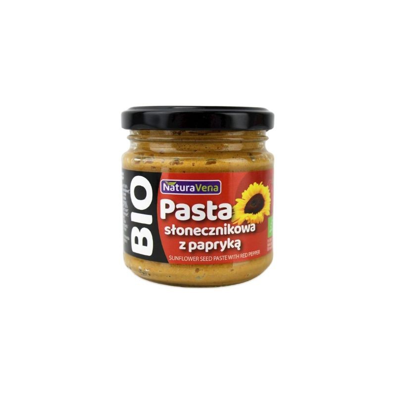 Pasta Słonecznikowa z Papryką BIO 185g NaturaVena