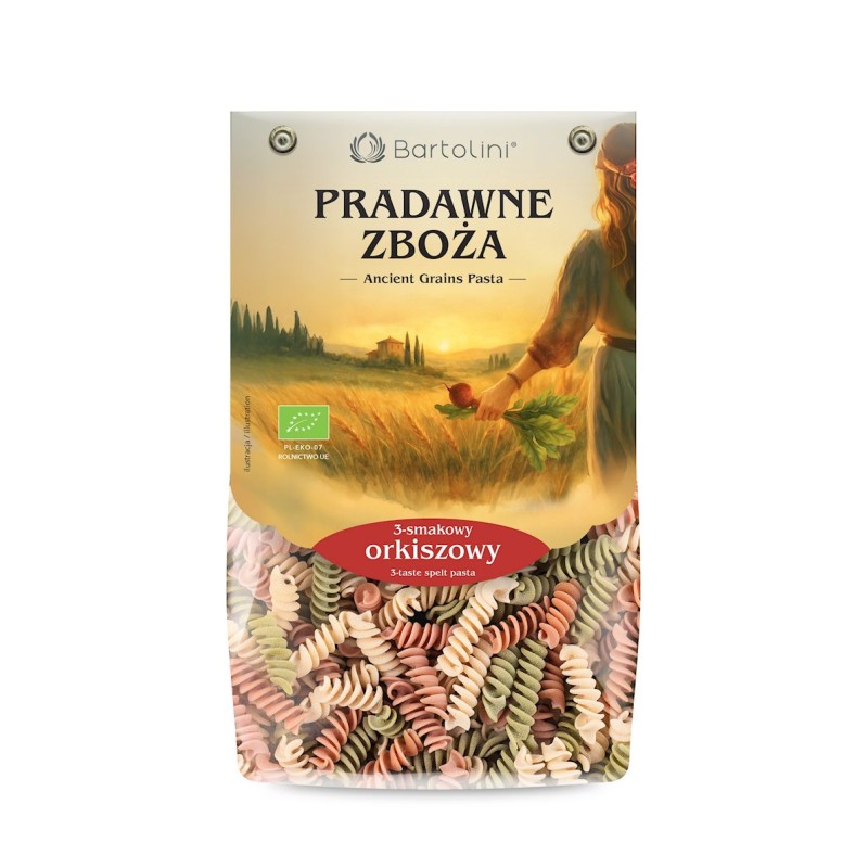 Organic 3-Colour Spelt Fusilli BIO 250g Bartolini