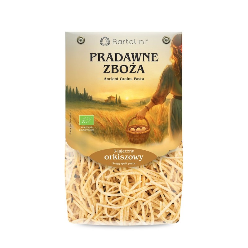 Makaron Orkiszowy (3 jajeczny) Krajanka Średnia BIO 250g Bartolini