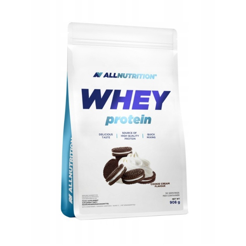 Whey Protein, Cookie Cream - 908 grams Allnutrition