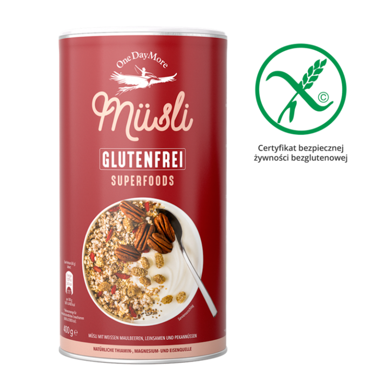 MUSLI SUPERFOODS BEZGLUTENOWE 400G ONE DAY MORE