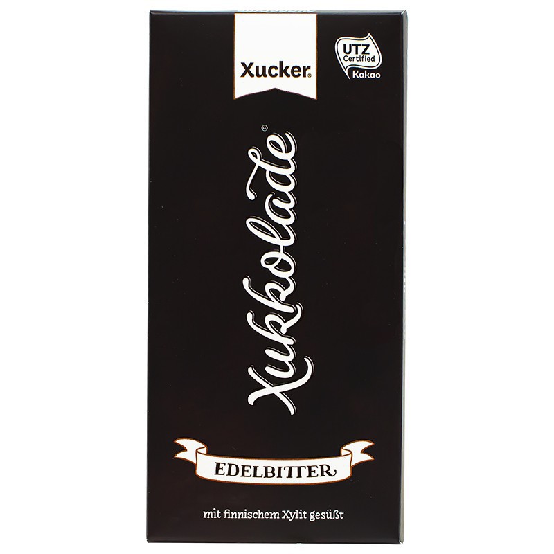 DARK CHOCOLATE 75 COCOA XYLITOL 100G XUCKER