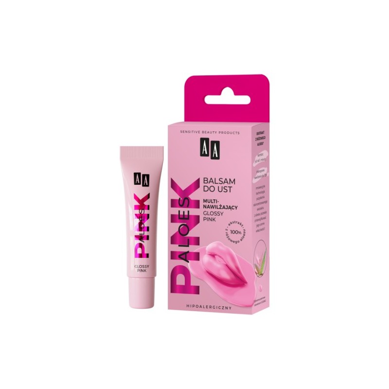Aa Pink Aloe Vera Multihydrating Lip Balm Glossy Pink, 10g