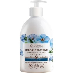 Barwa Hypoallergenic Traditional Polish Gray Liquid Soap With Flax Extract 500ml
