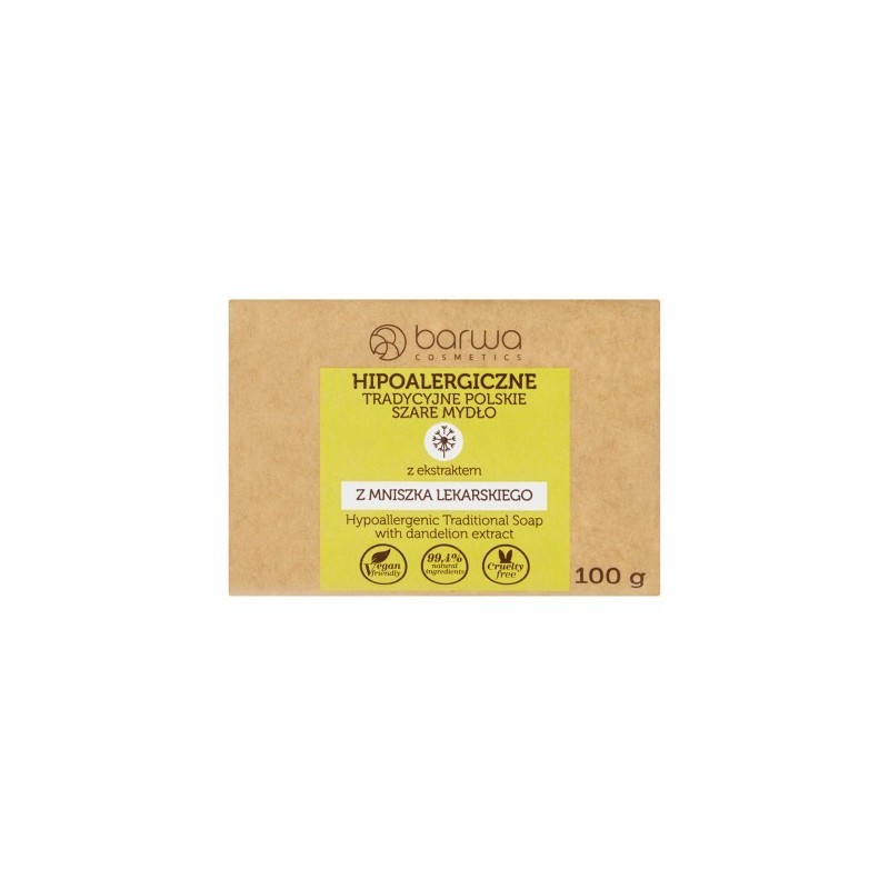 Barwa Hypoallergenic Traditional Polish Gray Soap With Dandelion Extract 100g