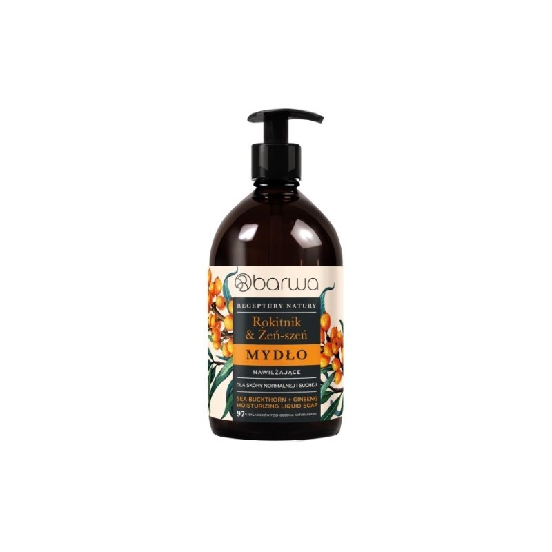 Barwa Receptury Natury Moisturizing Liquid Soap Sea Buckthorn + Ginseng 480 Ml