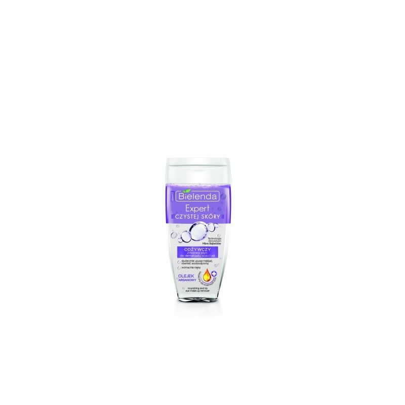 Bielenda Clean Skin Expert Nourishing 2-phase Eye And Lip Make-up Remover With Argan Oil, 150ml