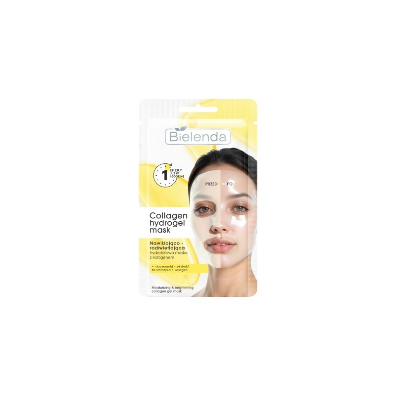 Bielenda Collagen Hydrogel Mask Moisturizing And Brightening Hydrogel Mask With Collagen 1pcs