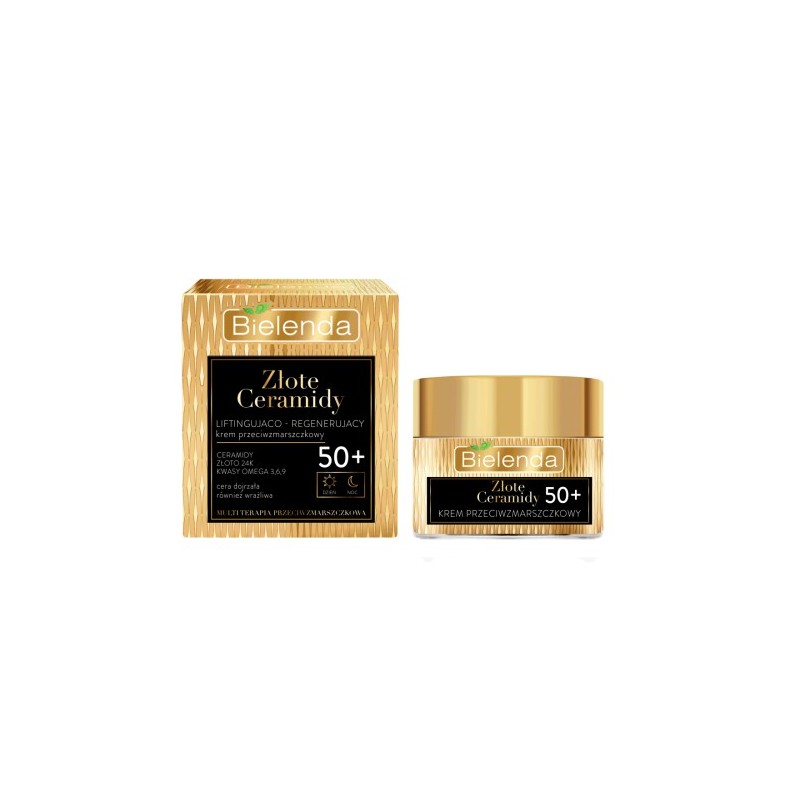 Bielenda Golden Ceramidy Lifting-regenerating Anti-wrinkle Cream 50+ Day / Night 50ml
