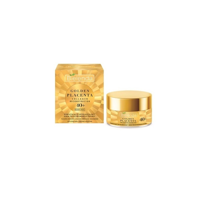 Bielenda Golden Placenta Collagen Reconstuctor 40+ Moisturizing And Smoothing Anti-wrinkle Face Cream 50ml