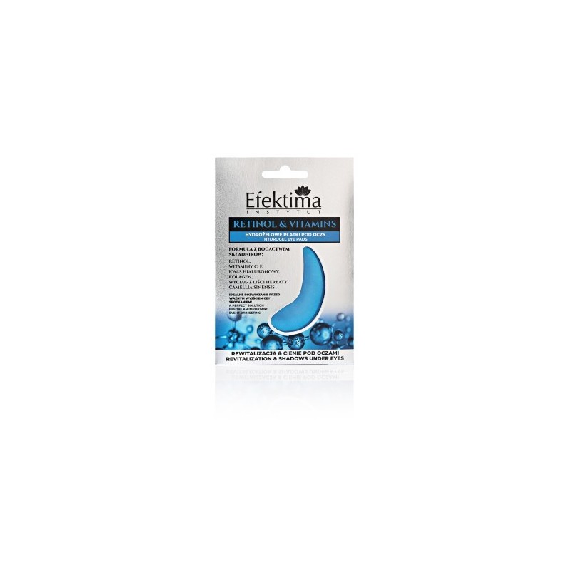 Efektima Hydrogel Eye Pads Retinol & Vitamins Revitalization & Shadow Under Eyes 1 Pair