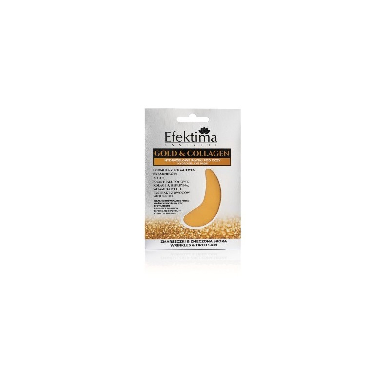 Efektima Hydrogel Eye Pads Gold & Collagen Wrinkles & Tired Skin 1 Pair