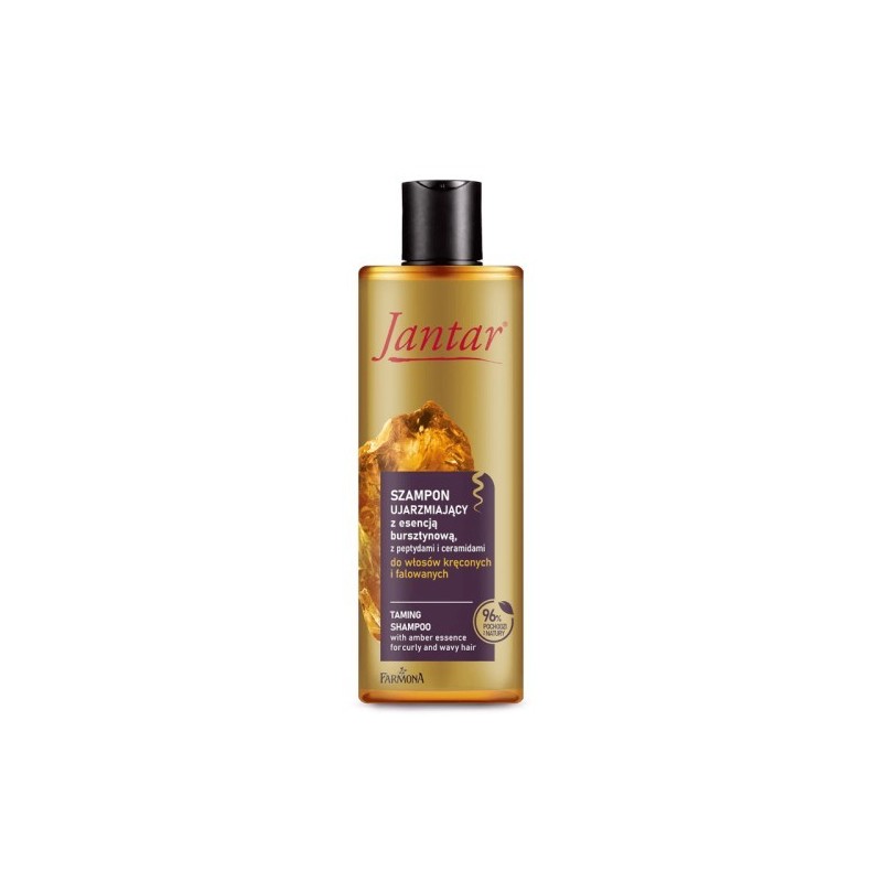 Farmona Jantar Taming Shampoo For Curly And Wavy Hair With Amber Essence, Peptides And Ceramides, 300 Ml