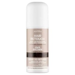 Joanna Hair Retouch Spray For Retouching Roots, Grey, Thinning Hair Dark Brown 75ml