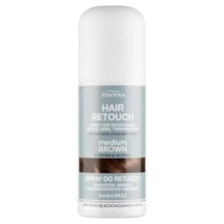 Joanna Hair Retouch Spray For Retouching Roots, Grey, Thinning Hair Medium Brown 75ml