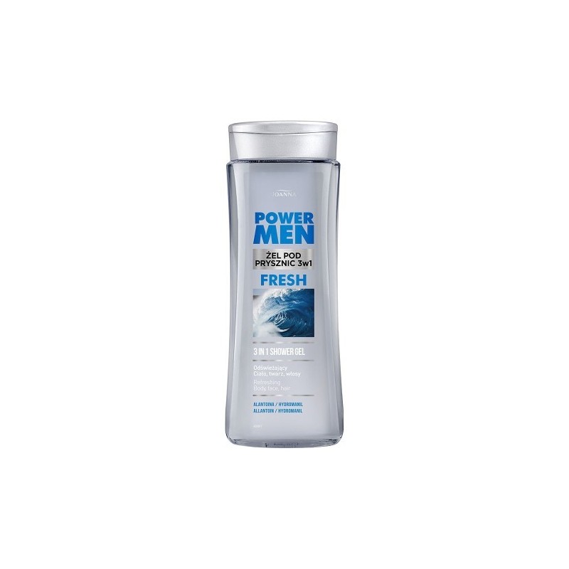 Joanna Power Men Shampoo And Shower Gel 3 In 1- Fresh  Alantonina/ Hydromanil 300ml