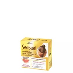 Joanna Sensual Gel Wax Strips For Facial Hair Removal With Grapefruit 12 Pcs
