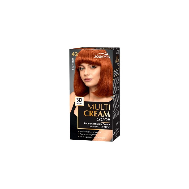 Joanna Multi Cream Color, 43 - Fiery Red