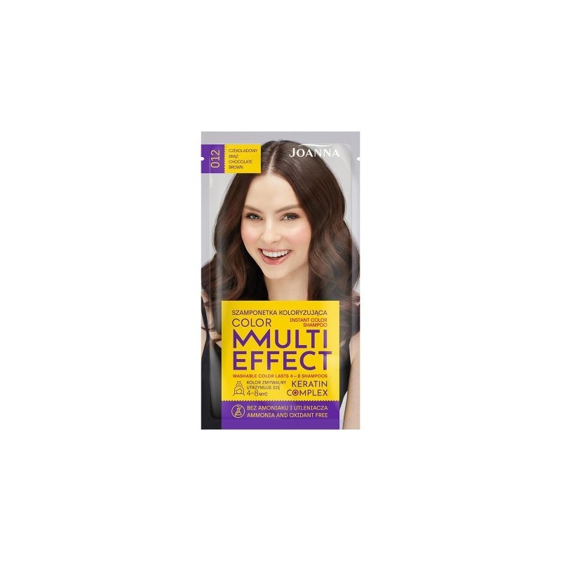 Joanna Multi Effect Instant Color Shampoo 012 Chocolate Brown 35 G