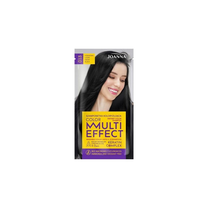 Joanna Multi Effect Instant Color Shampoo 013 Ebony Black 35 G