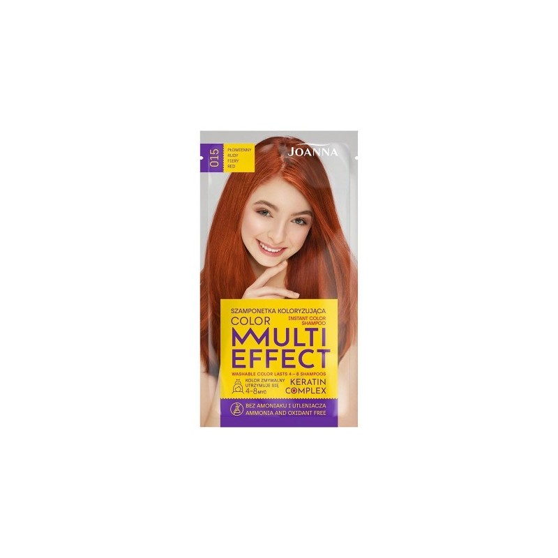 Joanna Multi Effect Instant Color Shampoo 015 Fiery Red 35 G